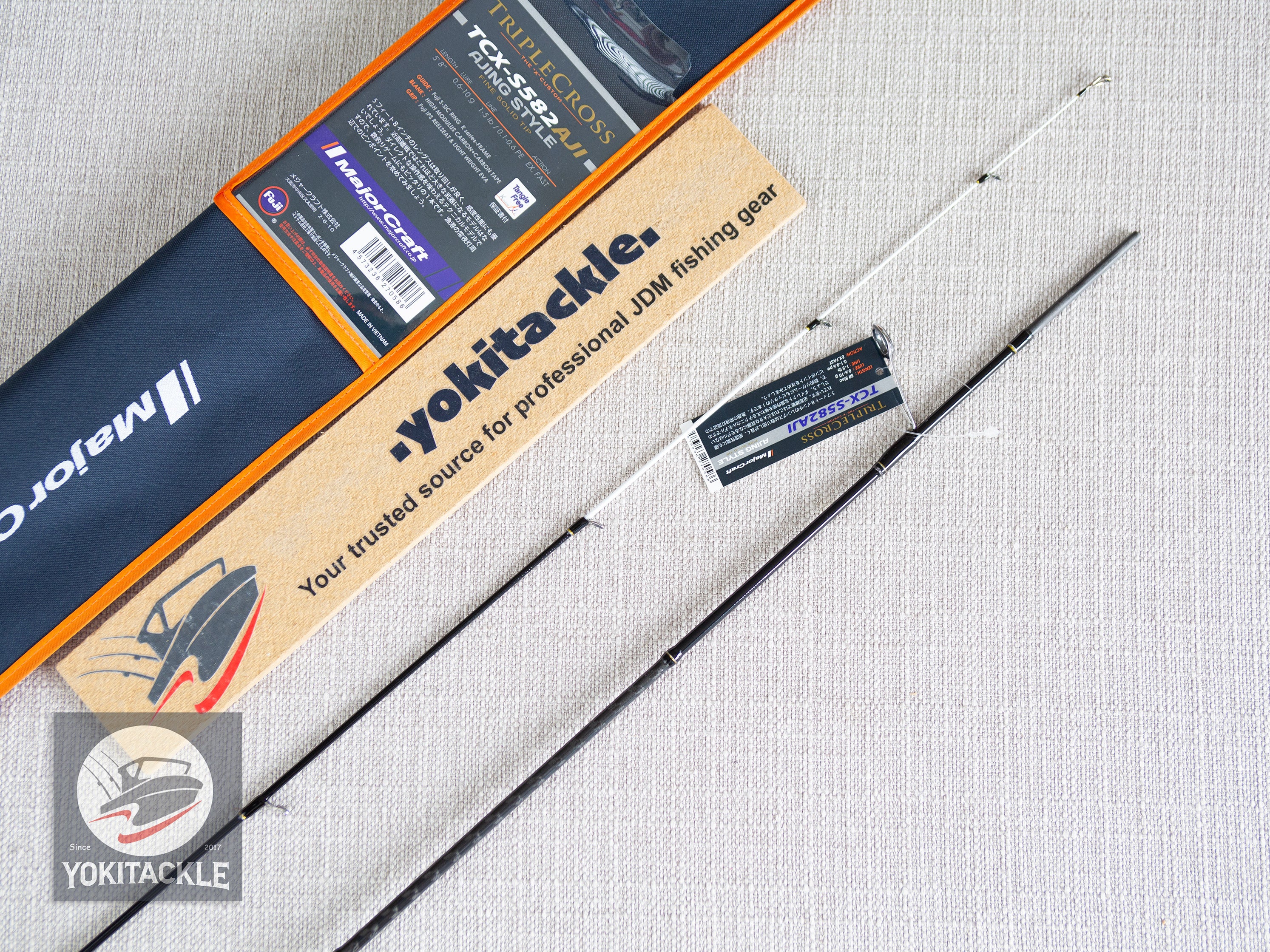 Brand New Major Craft TRIPLE-CROSS Light Game AJING TCX-S582AJI Spinning Rod - Image 8