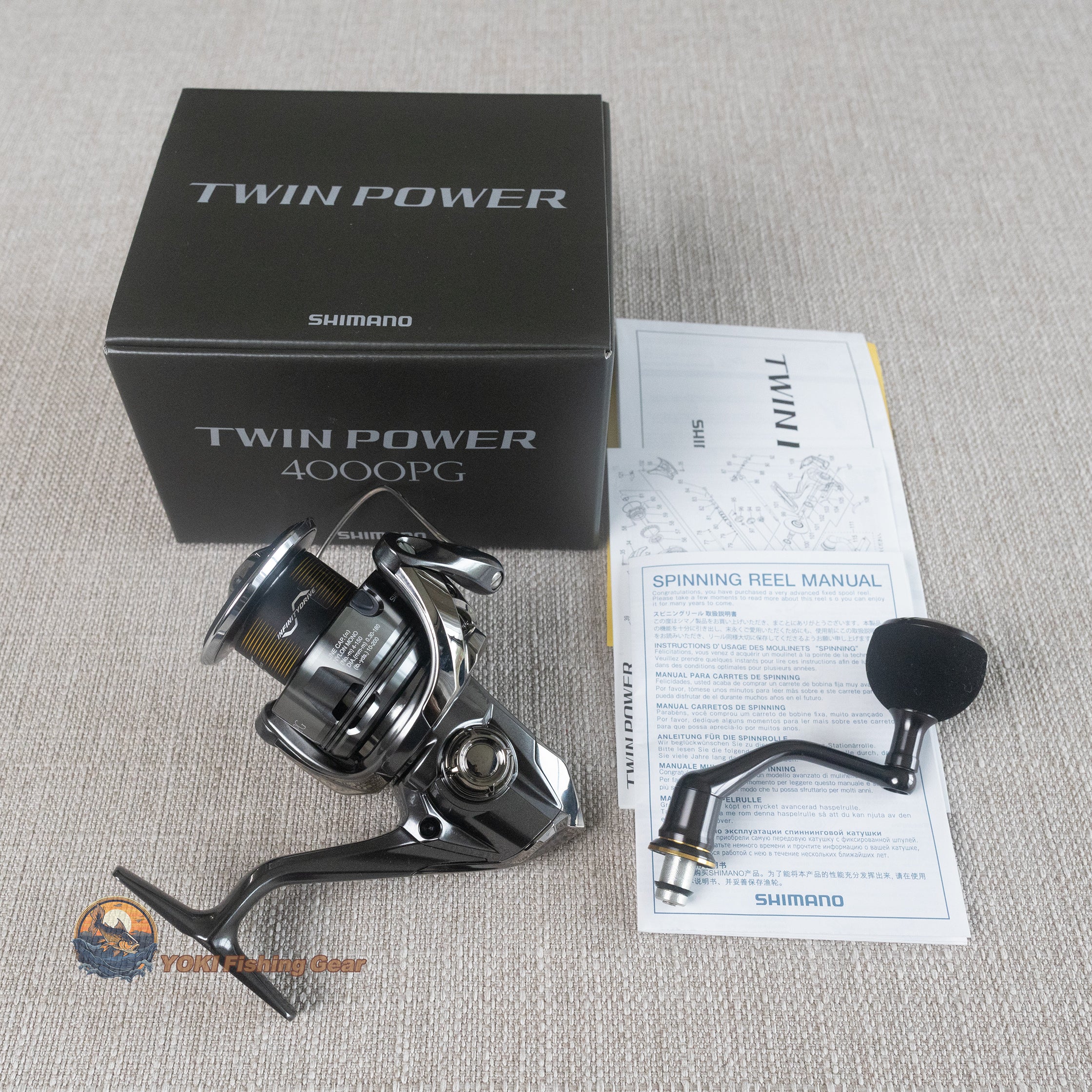 Brand New Shimano 24 Twin Power 4000PG Spinning Fishing Reel - Image 3
